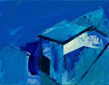 Beach Huts (Cobalt Blue) par Ashley Hanson