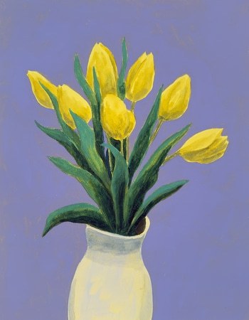 Yellow Tulips on Lavender von Michael Pfleghaar