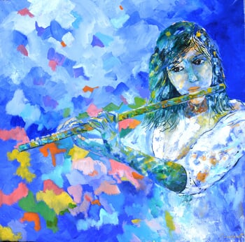 The flutist  by Pol Ledent