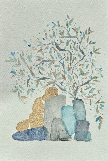 Serie Ikebana - wabi sabi von Laurence G. Art