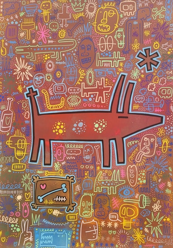 3 colored dog von Well Well