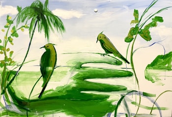 Green painting 16 von Arnaud Lorieau