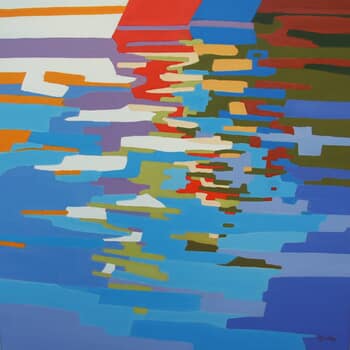 Reflections of boats by Jean-Noël Le Junter