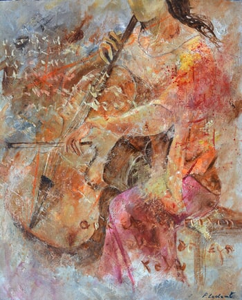 Playing cello by Pol Ledent