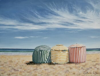 Les petites cabines de plage von Nathalie Si Pié