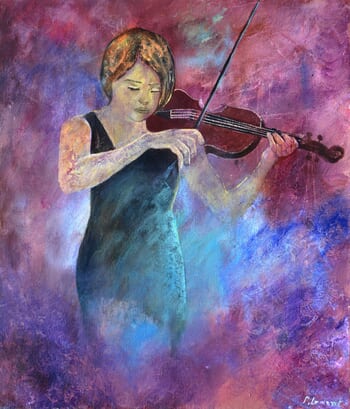 Playing the violin von Pol Ledent