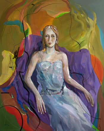 Magical Portrait in Purple von Larisa Ilieva