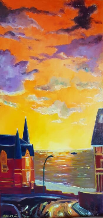 Coucher de soleil sur la villa by Patrick Brière