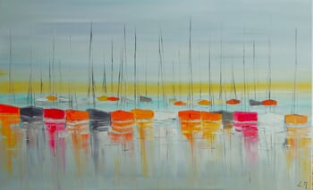 La vue d'un port aux mille couleurs by Lydie Massou