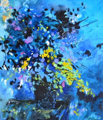 Abstract blue still life von Pol Ledent
