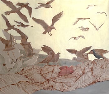Over my calm sea by Oleksandra Martson