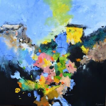 The yellow house on the hill by Pol Ledent