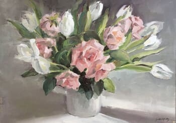 bouquet roses tulipes by Géraldine Morales