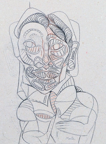 portrait in grey # 8 von Pascal Marlin