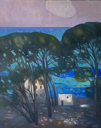 A travers les pins by Virginie Bastié