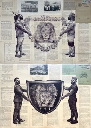 The Salone Dichotomy (diptych) par Habib Hajallie