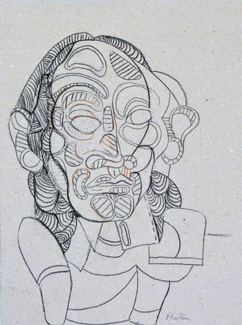 portrait in grey # 5 von Pascal Marlin