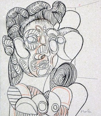 small portrait in grey # 1 von Pascal Marlin