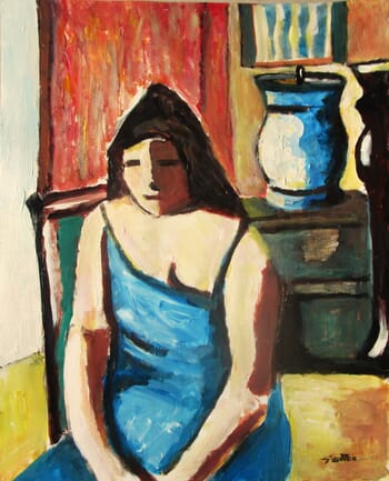 Brocanteuse en son Bric à Brac. par Michel de Gouttes