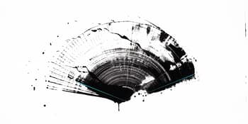 Fan Series Black Blue 1.1 par Piers Bourke