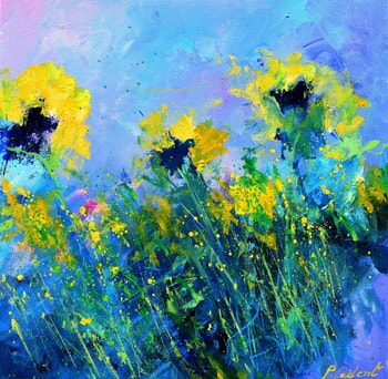Three sunflowers par Pol Ledent