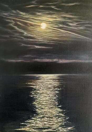 Hunter’s Moon (Aries full Super moon, 17 October 2024) von Lara Cobden