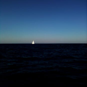 Little boat blue by Hélène Vallas