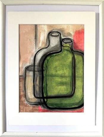 Compo Bottles bouteille verte, (compo 3) par Anne Iris