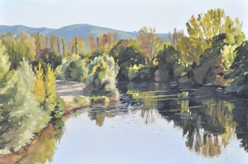 October 11, the Loire, Evening Light by Anne Baudequin