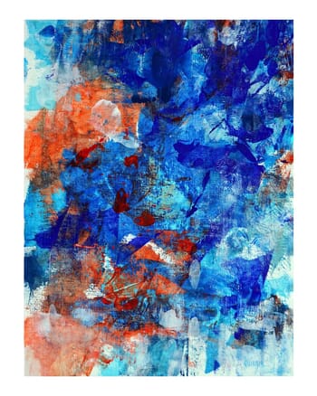 Dialogue de couleur bleu - orange 2 von Marianne Quinzin