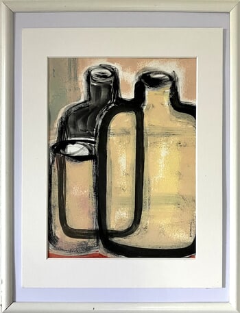 Compo à la bouteille noire von Anne Iris