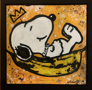 Snoopy et sa banane !! par ART'MONY