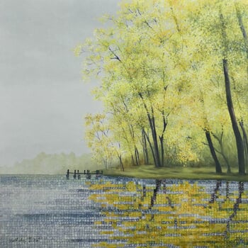Au bord d'un lac par Nathalie Si Pié