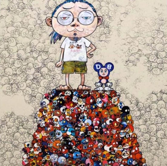 Dob & Me: on the Red Mound of the Dead by Takashi Murakami