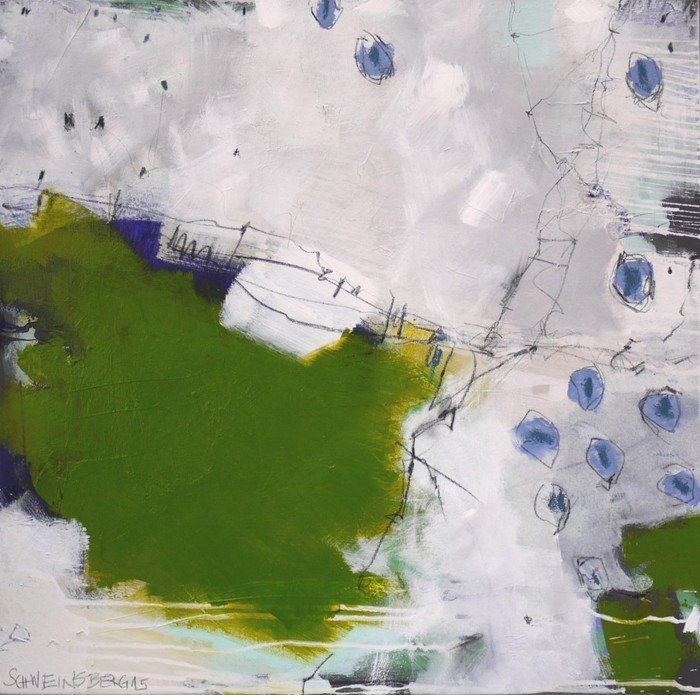 Bridge over green Field von Daniela Schweinsberg