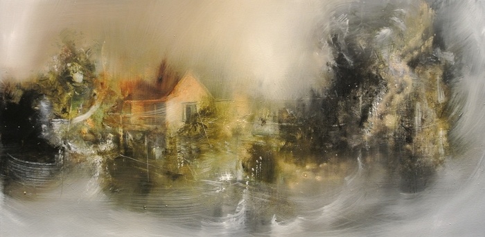 "House taken by clouds of paint" von Fernando Velazquez