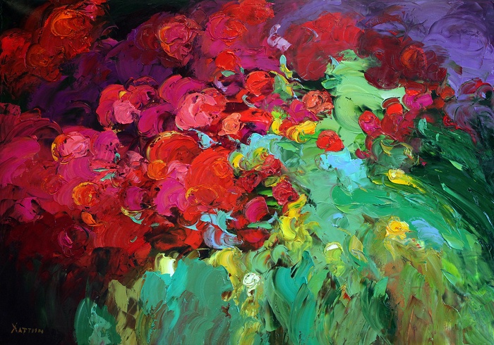 bush roses by Valery Khattin