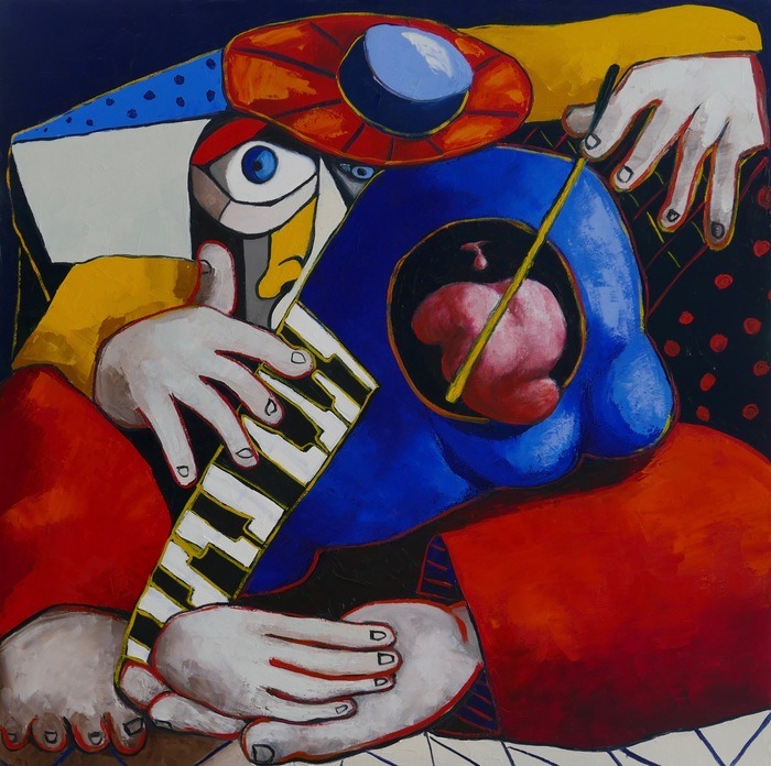 Piano man playing the violin par Ta Byrne