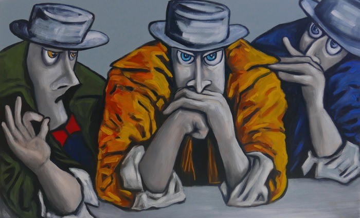 Conspirators deep in thought von Ta Byrne