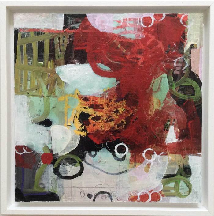 Red-green abstract von Linda Coppens