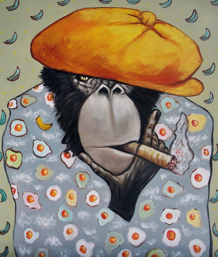 The Boss enjoying a cigar by Ta Byrne