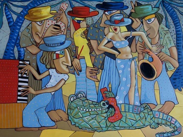 Lady in blue sings the blues von Ta Byrne