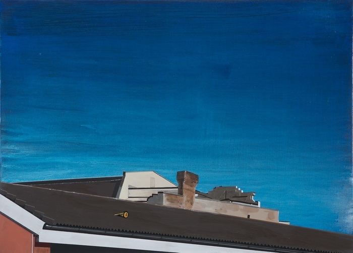 Untitled Sky Painting (Bus Station) by Narbi Price