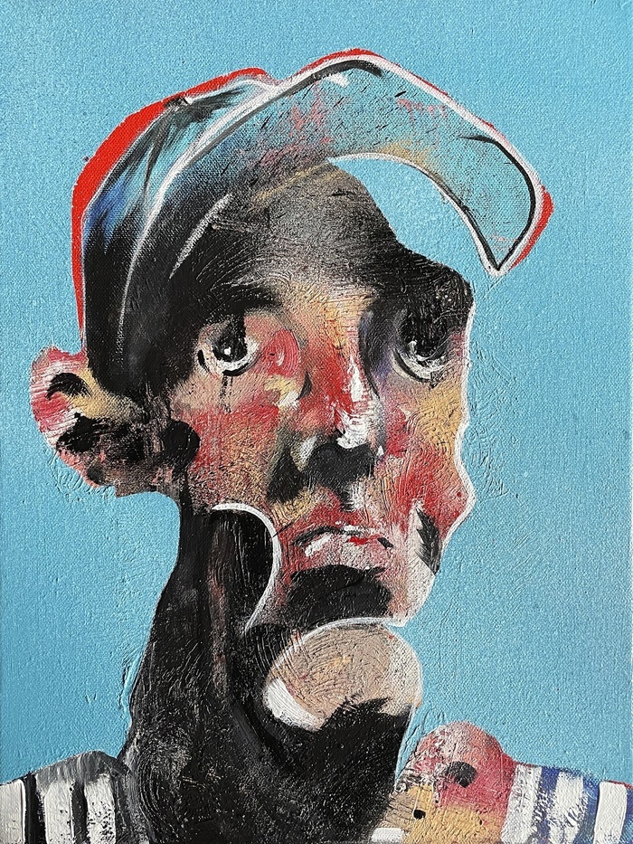 Dirty plates and sausages by Lee Ellis