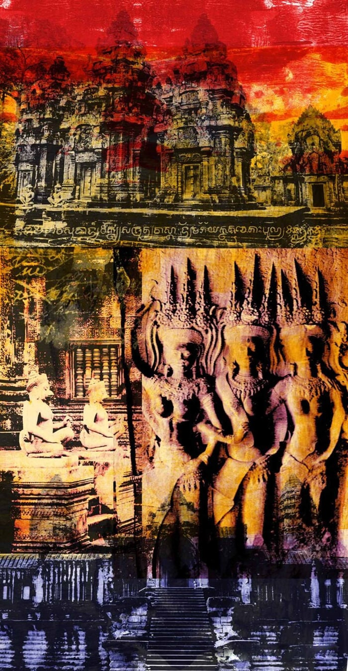 Cambodia Mixed Media IX  von Sven Pfrommer