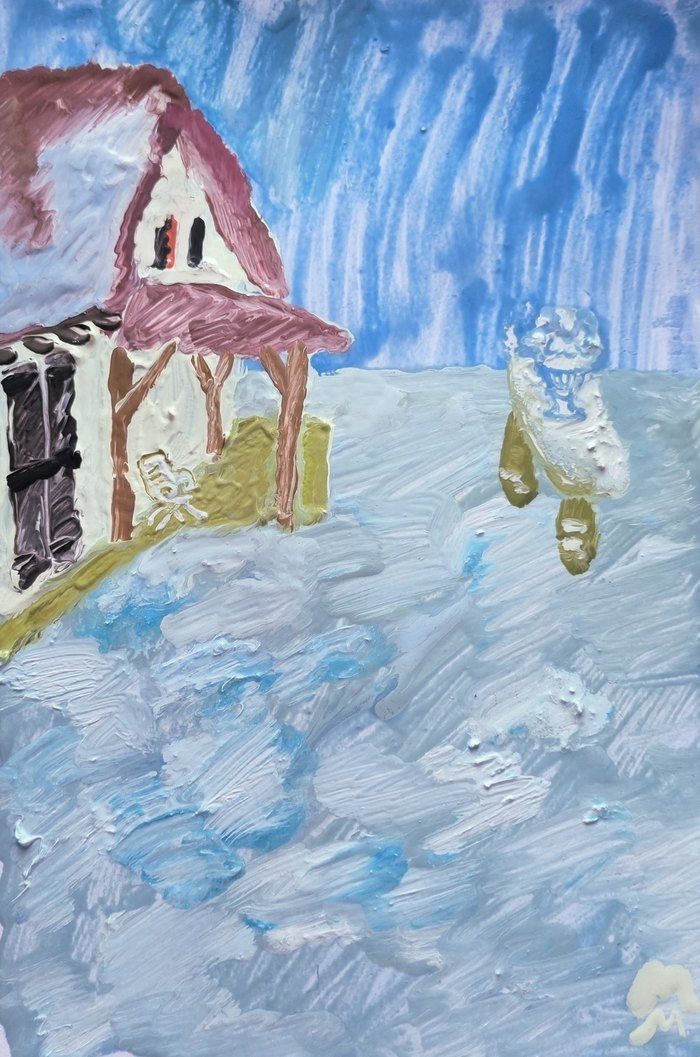 Paysage d'Hiver à la Campagne von Maria Magenta