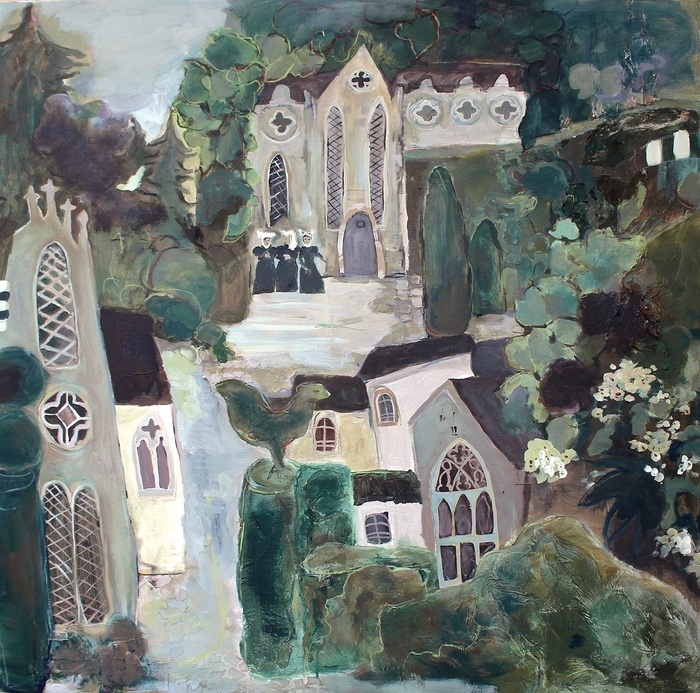 Vintage Style Painting: Blooming Elderflower by Edina Gulyas