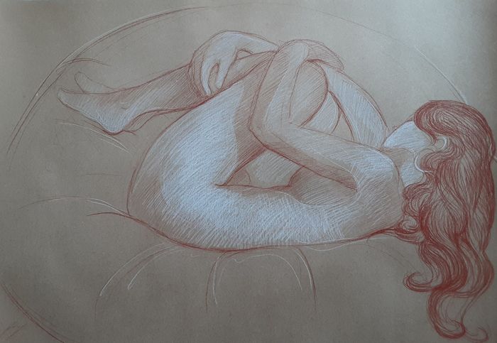 Sanguine dessin nu féminin 16 (1) (1) (1) (1) (1) (1) (1) par Harry Boudchicha