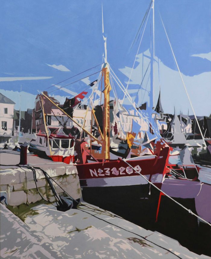 Bateaux à Honfleur by Pierre Wuillaume