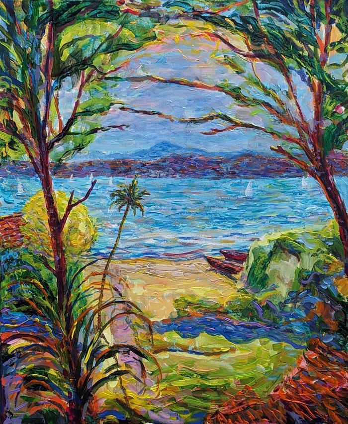 C'était l'été, on se retrouvait pour parler d'art à la villa "la joie", on était presque comme dans un Bonnard . par François Pagé